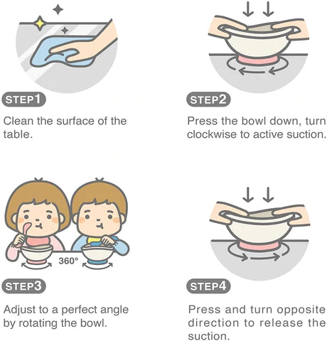 FLYTTA FADI 轉轉碗 幼兒吸盤餐碗組 - 2色任選